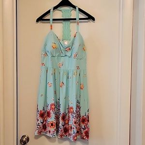 Knee length floral summer dress